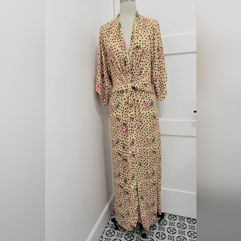 Maria Sanz Women's Kimono Animal Floral Print Size One Size